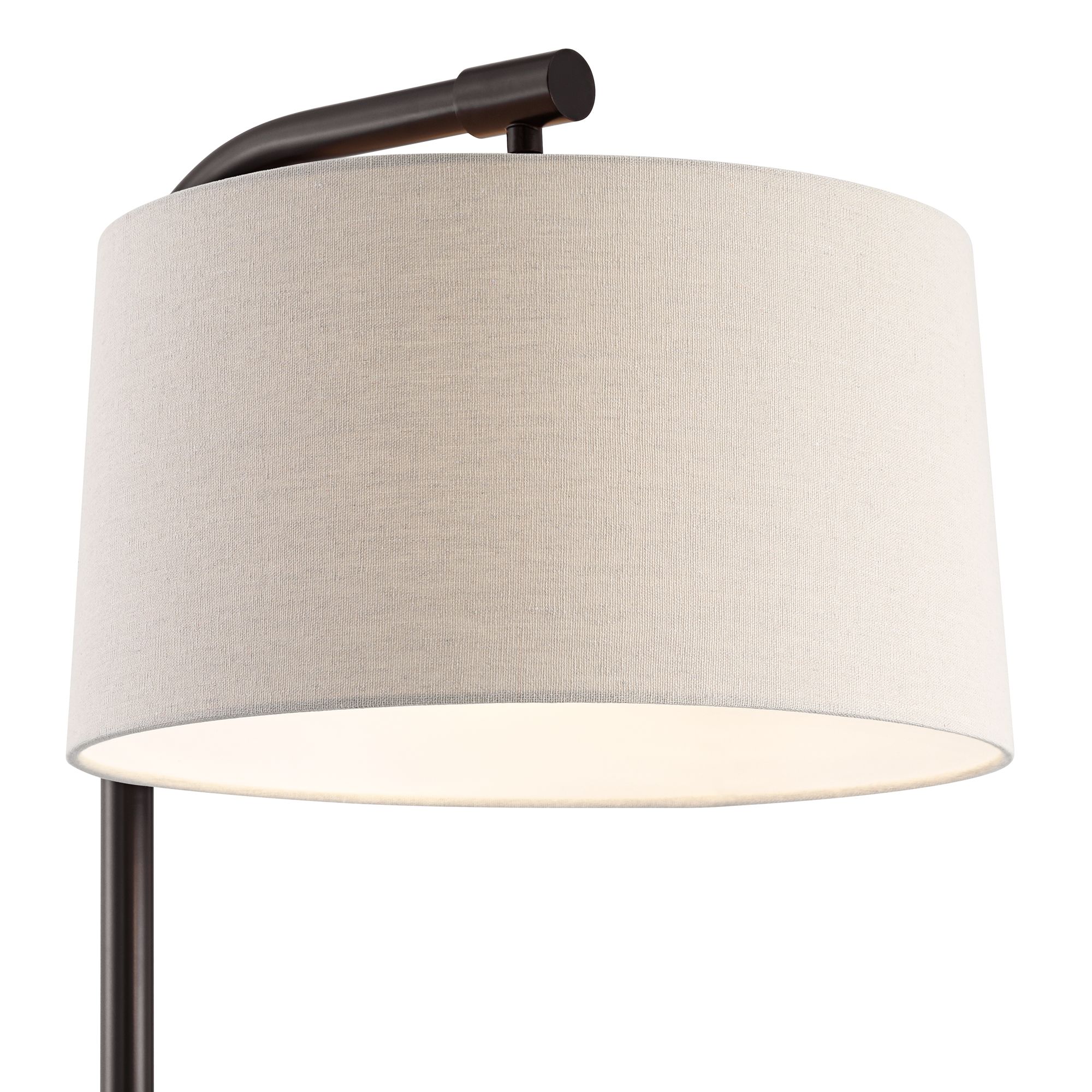 Image 3 Possini Euro Serra 64" Dark Bronze Chairside Arc Offset Arm Floor Lamp more views