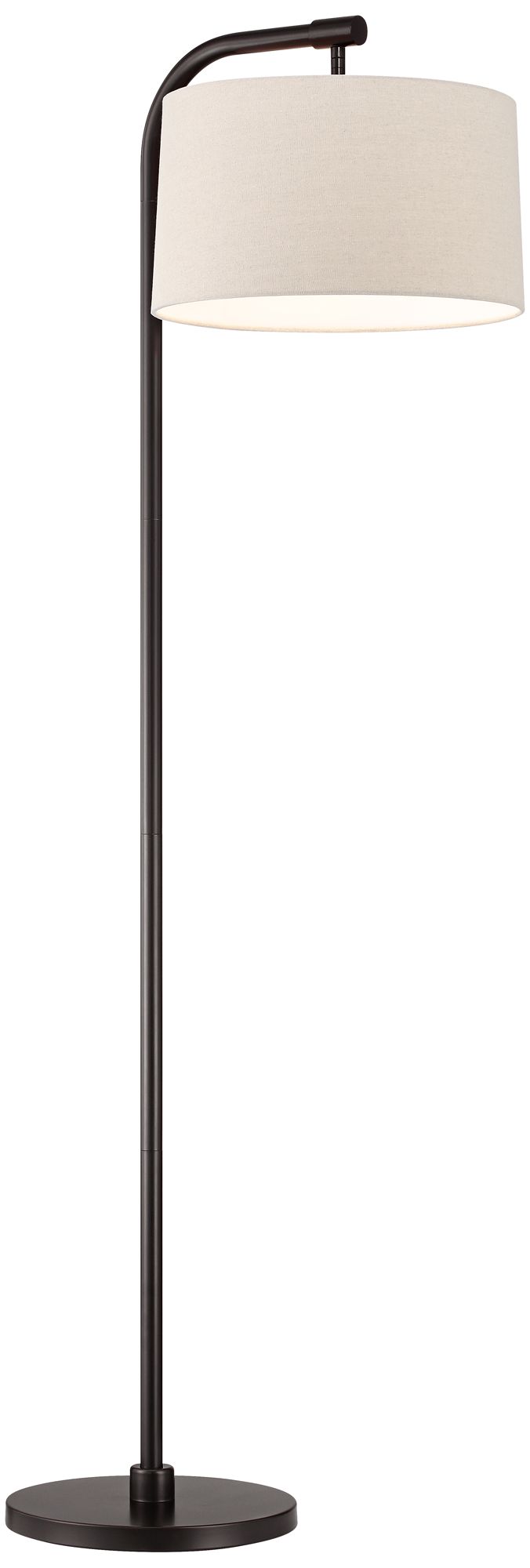 Image 7 Possini Euro Serra 64" Dark Bronze Chairside Arc Offset Arm Floor Lamp more views