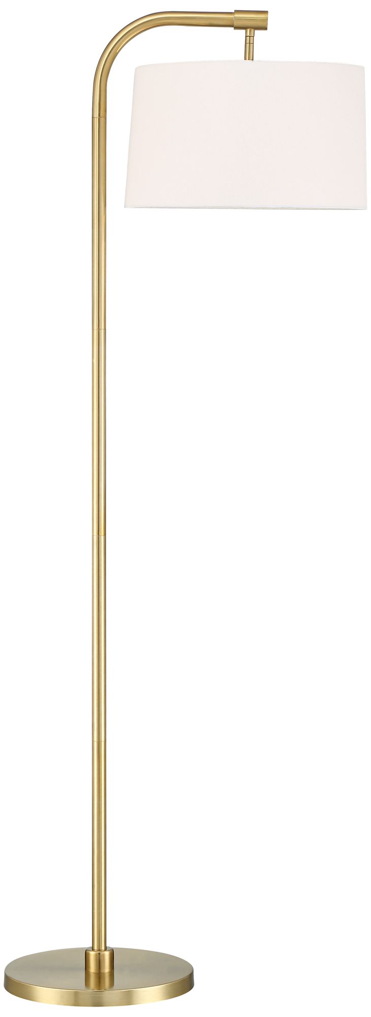 Image 3 Possini Euro Serra 64" Warm Gold Chairside Arc Offset Arm Floor Lamp