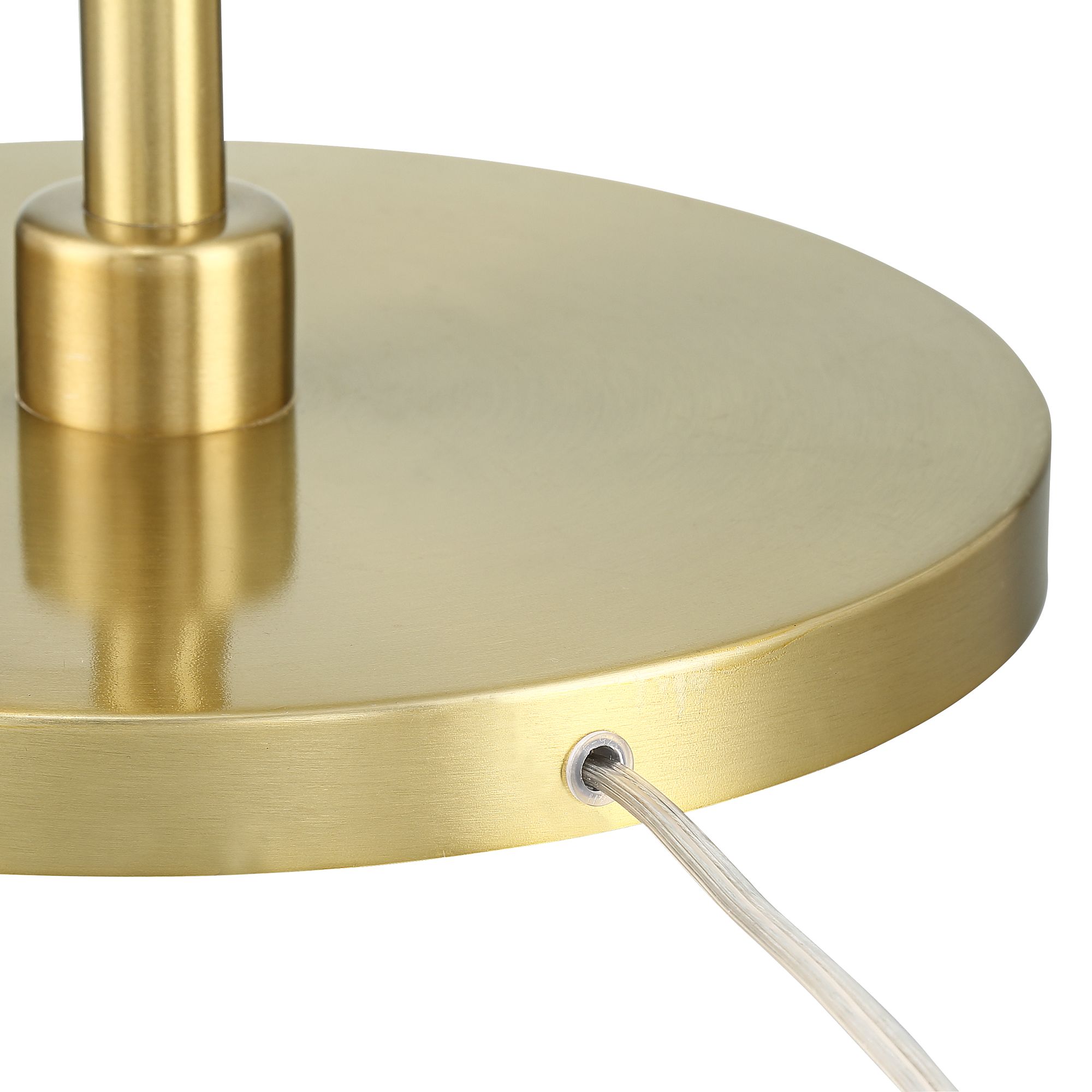 Image 6 Possini Euro Serra 64" Warm Gold Chairside Arc Offset Arm Floor Lamp more views