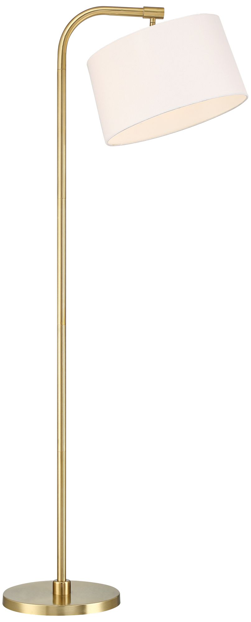 Possini Euro Serra 64" Warm Gold Chairside Arc Offset Arm Floor Lamp in scene