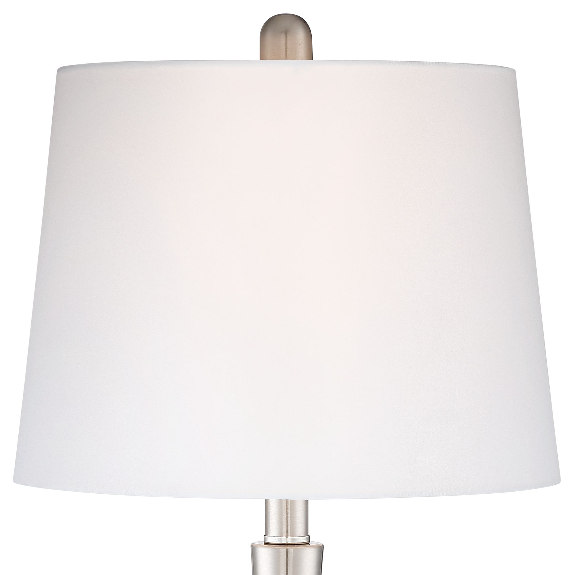 Image 4 Possini Euro Serrena White Glass Modern Night Light Table Lamp more views