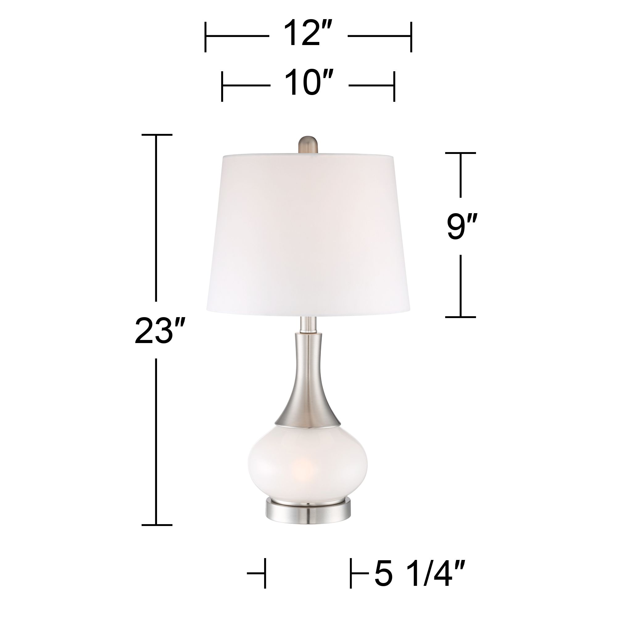 Image 7 Possini Euro Serrena White Glass Modern Night Light Table Lamp more views