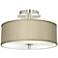 Possini Euro Sesame Faux Silk 14" Wide Ceiling Light