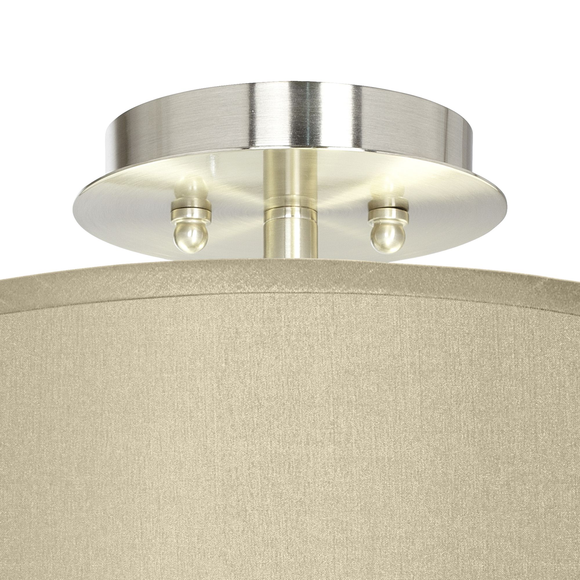 Image 3 Possini Euro Sesame Faux Silk 14" Wide Ceiling Light more views