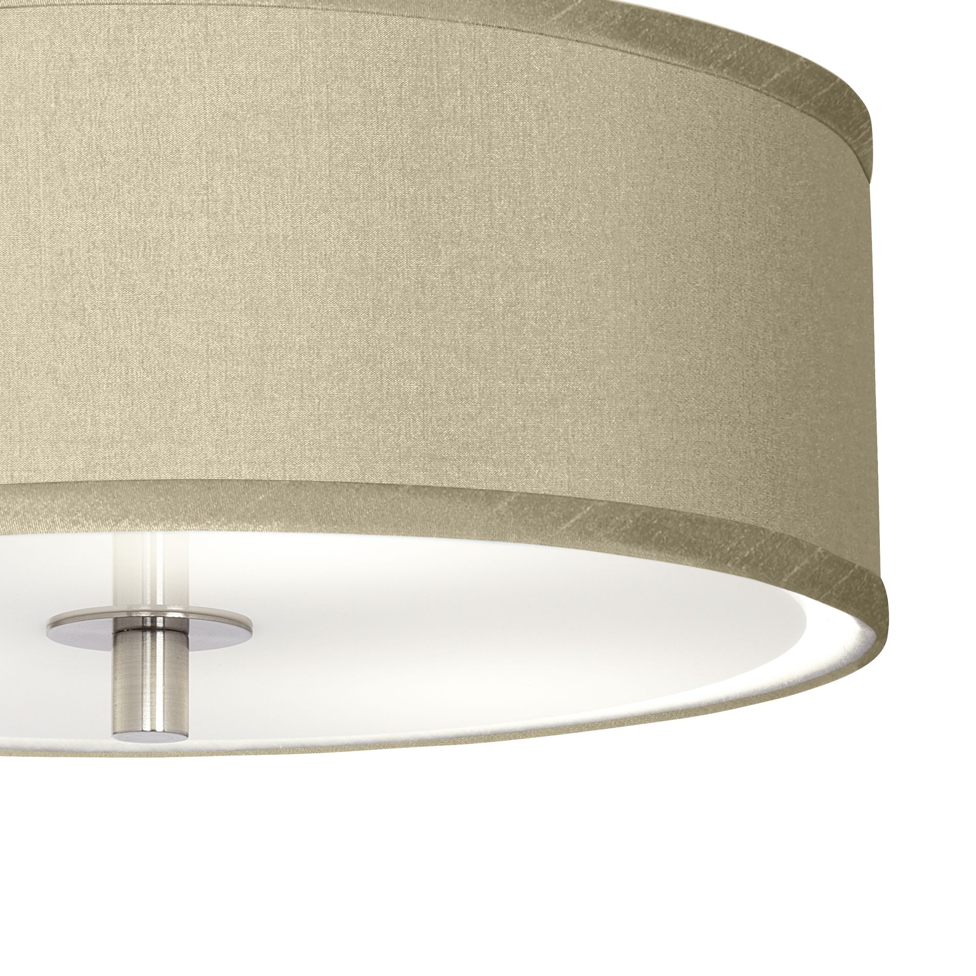 Image 4 Possini Euro Sesame Faux Silk 14" Wide Ceiling Light more views