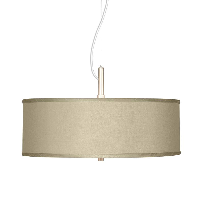 Image 1 Possini Euro Sesame Faux Silk 20" Wide Modern Pendant Chandelier