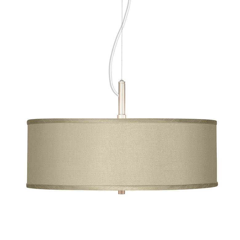 Image 1 Possini Euro Sesame Faux Silk 20 inch Wide Modern Pendant Chandelier