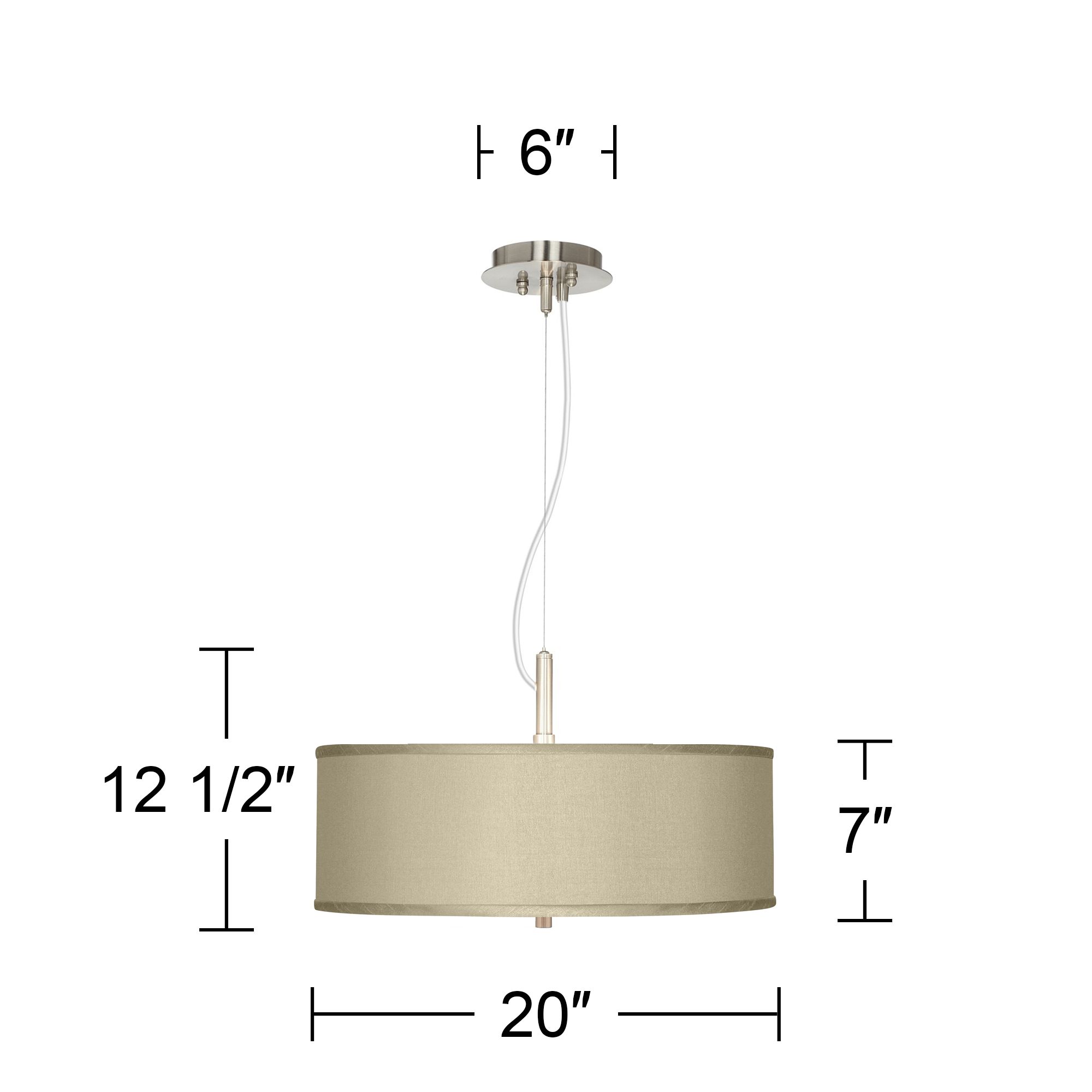 Image 4 Possini Euro Sesame Faux Silk 20" Wide Modern Pendant Chandelier more views