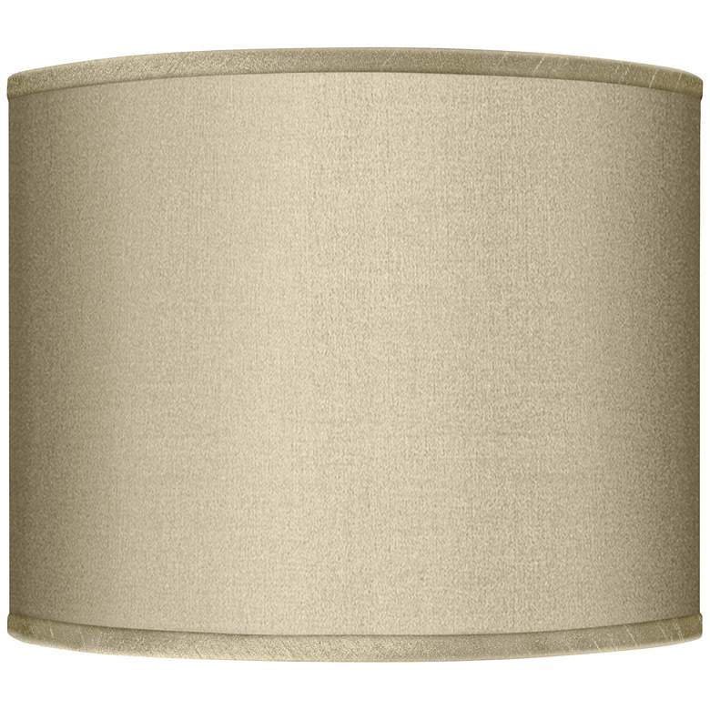 Image 1 Possini Euro Sesame Faux Silk Drum Lamp Shade 14x14x11 (Spider)