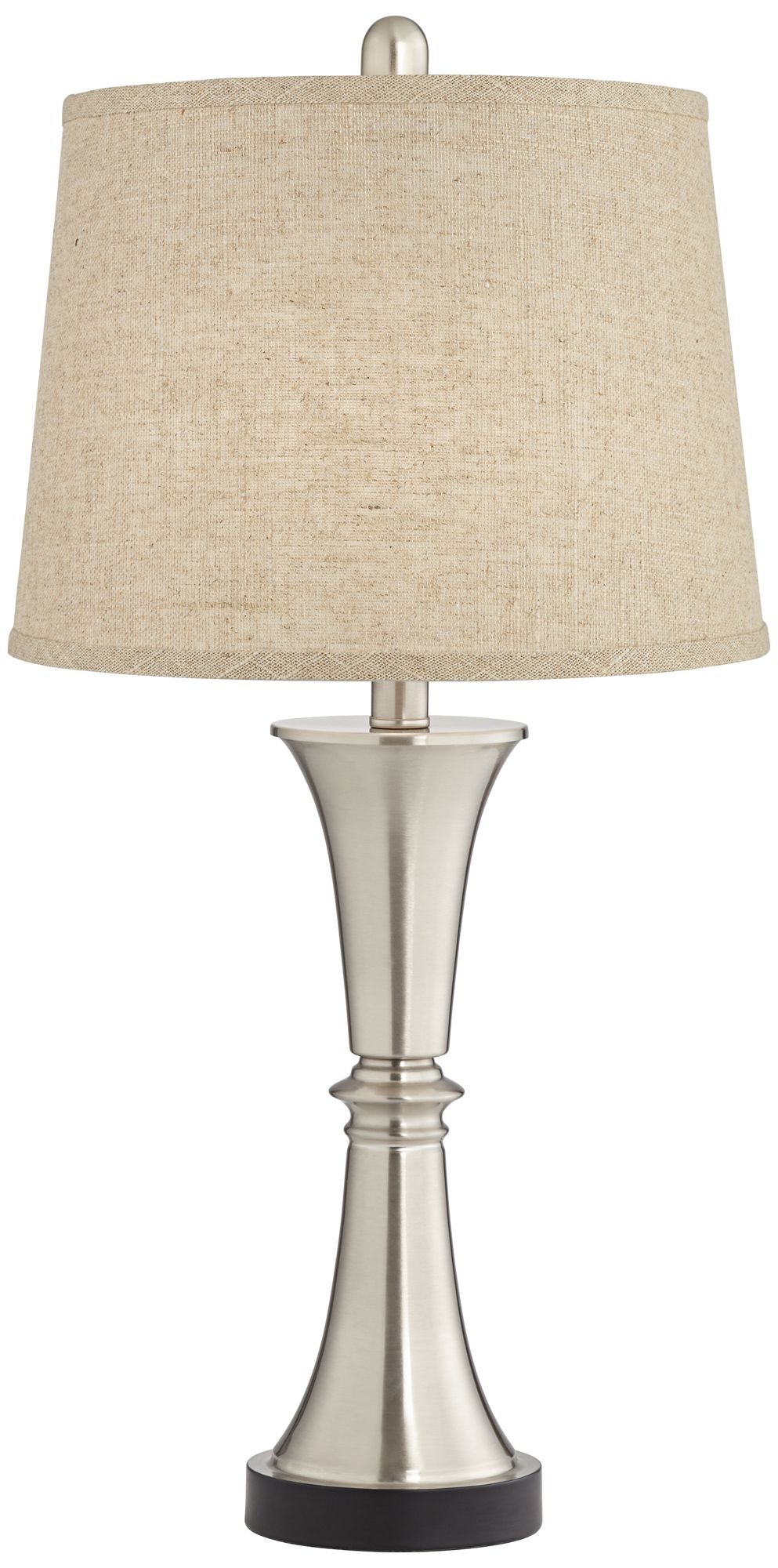 Image 7 Possini Euro Seymore 26" Burlap Linen USB LED Touch Lamps Set of 2 more views
