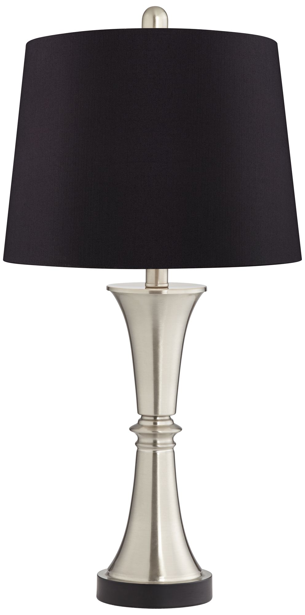 Image 6 Possini Euro Seymore Black Shade USB LED Touch Control Table Lamps Set of 2 more views