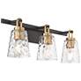6_Possini Euro Shadia 24 3/4" Wide Black and Brass 3-Light Bath Light more views