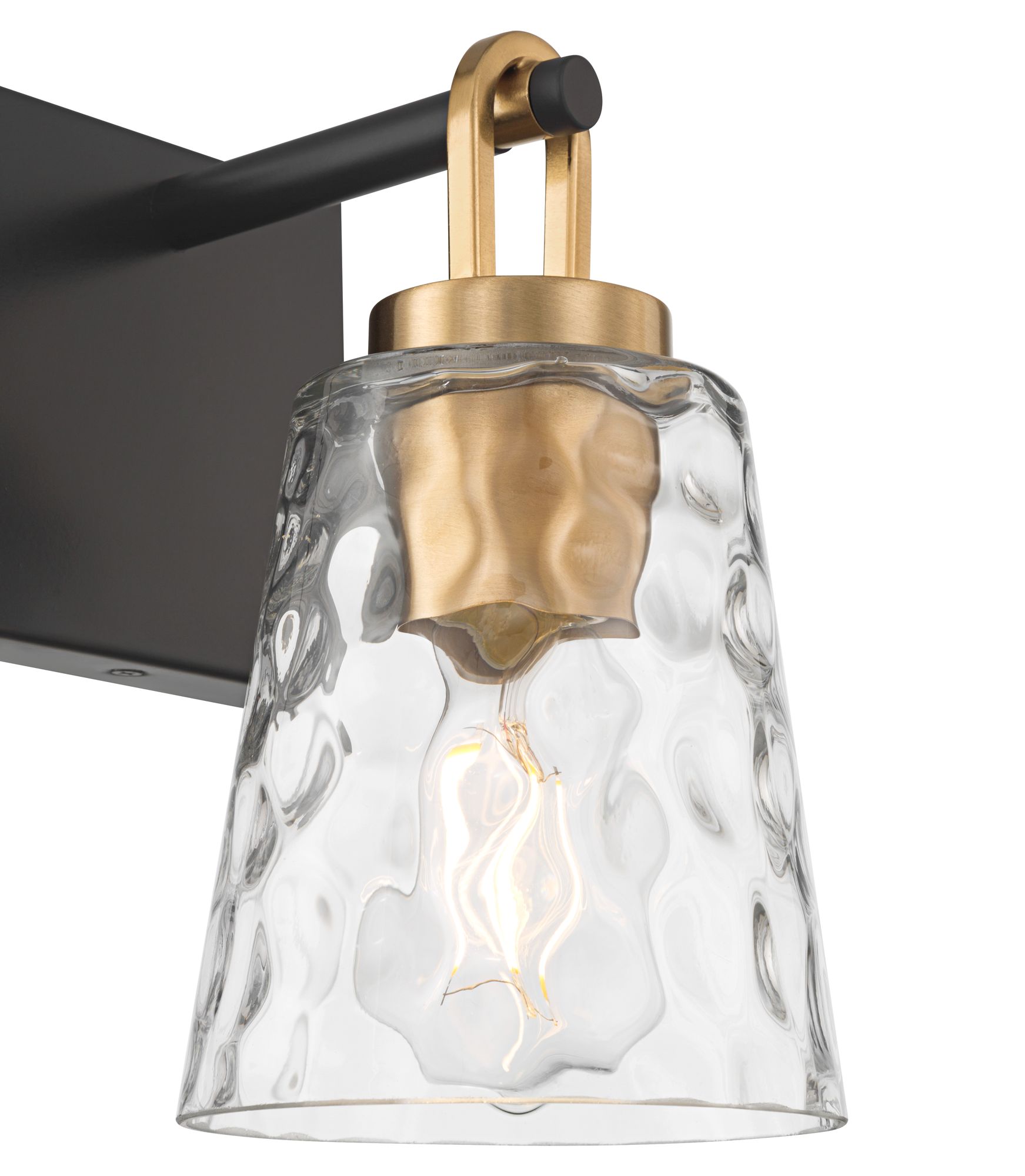 Image 4 Possini Euro Shadia 9" High Black Brass Water Glass Wall Sconce more views