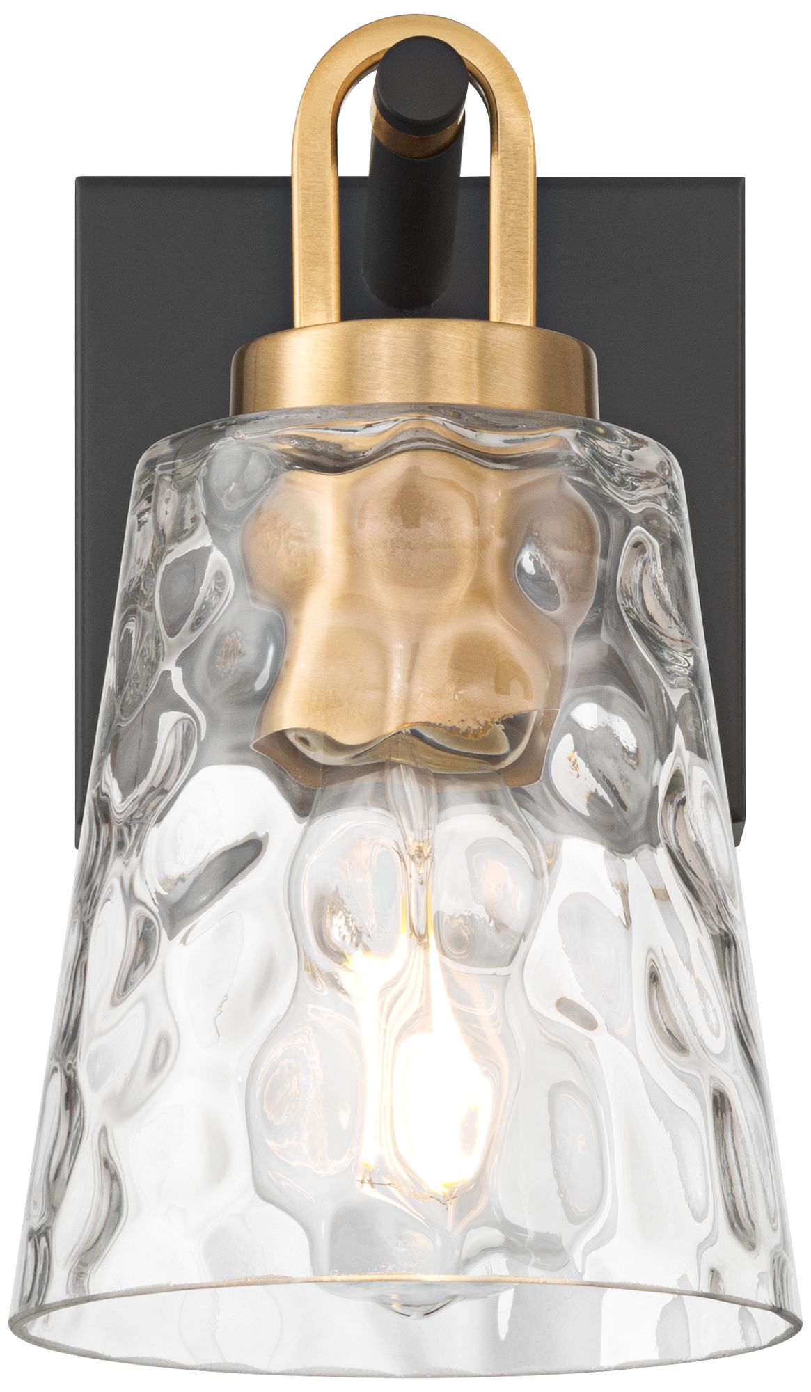 Image 6 Possini Euro Shadia 9" High Black Brass Water Glass Wall Sconce more views