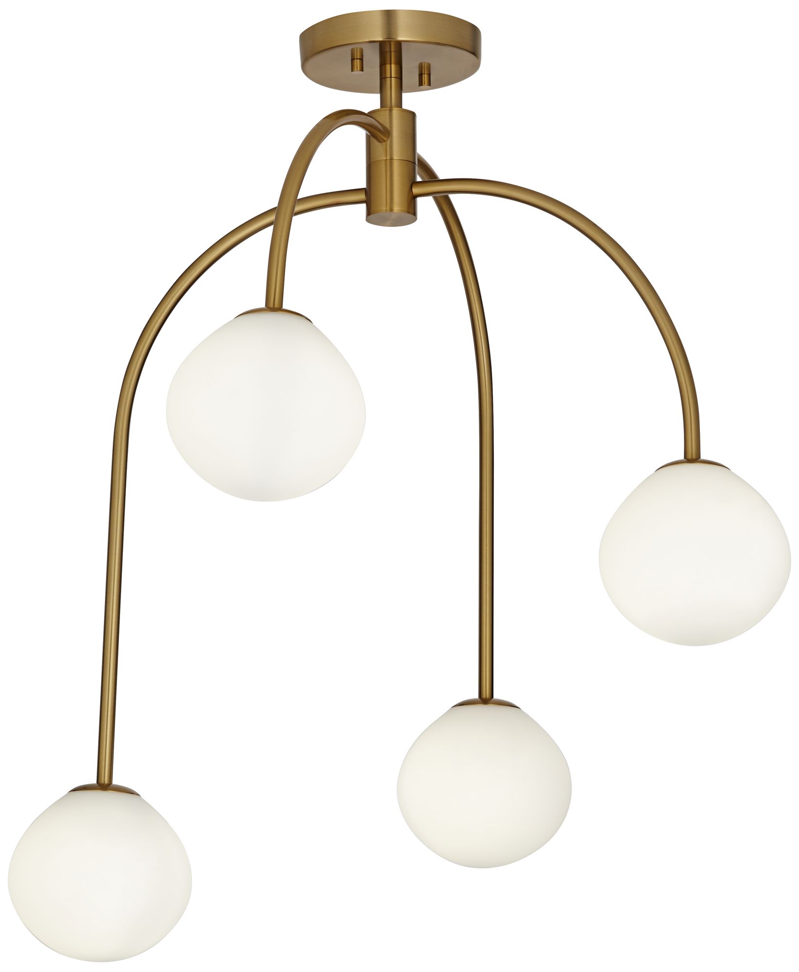 Image 3 Possini Euro Shamar 26" Wide Warm Brass 4-Light Ceiling Light