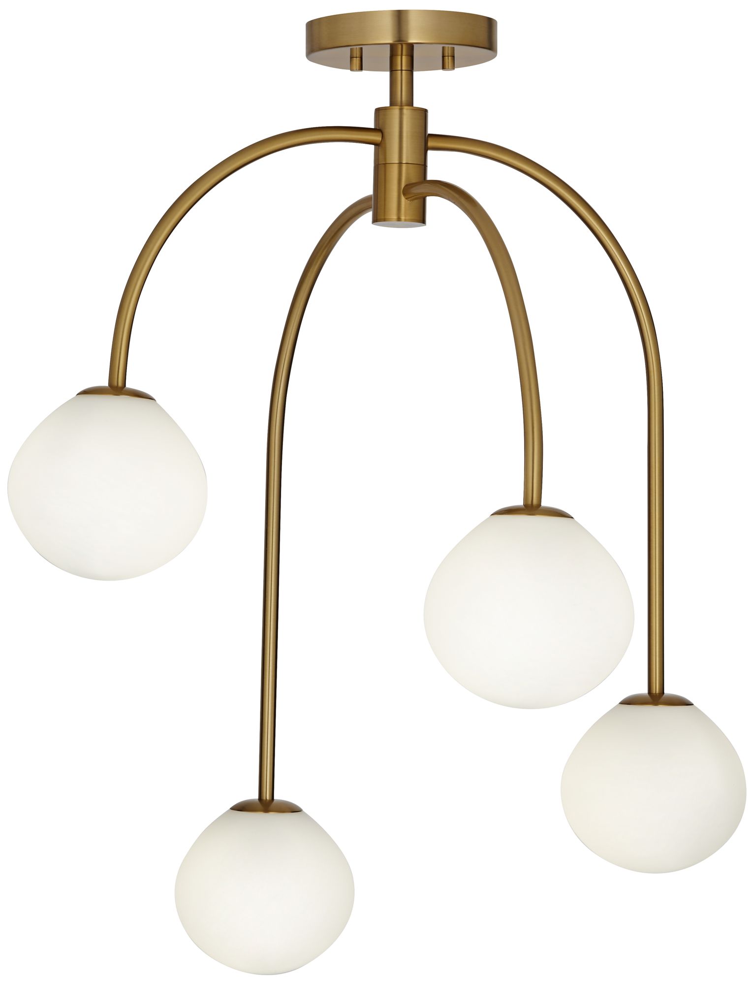 Image 6 Possini Euro Shamar 26" Wide Warm Brass 4-Light Ceiling Light more views
