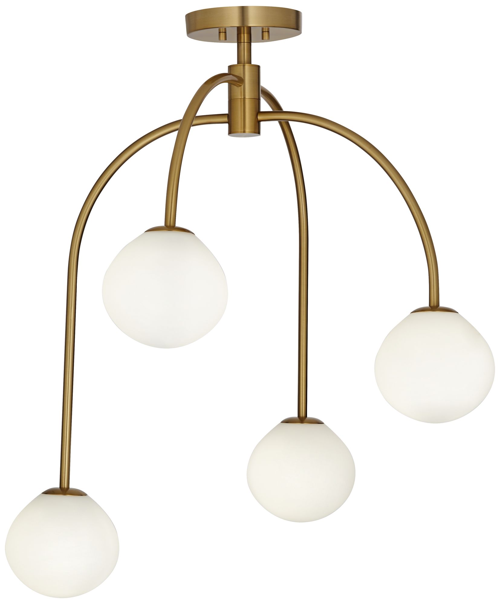 Image 7 Possini Euro Shamar 26" Wide Warm Brass 4-Light Ceiling Light more views