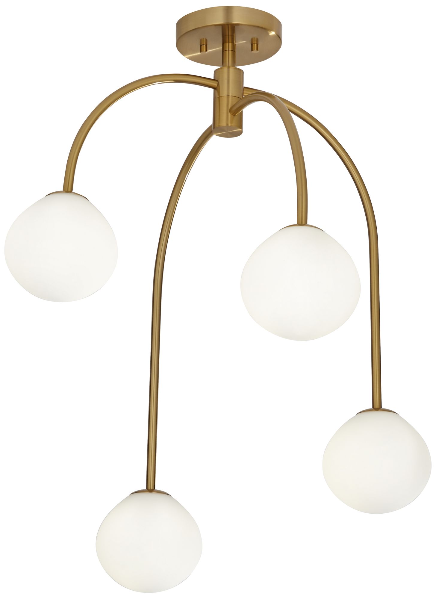 Possini Euro Shamar 26" Wide Warm Brass 4-Light Ceiling Light in scene