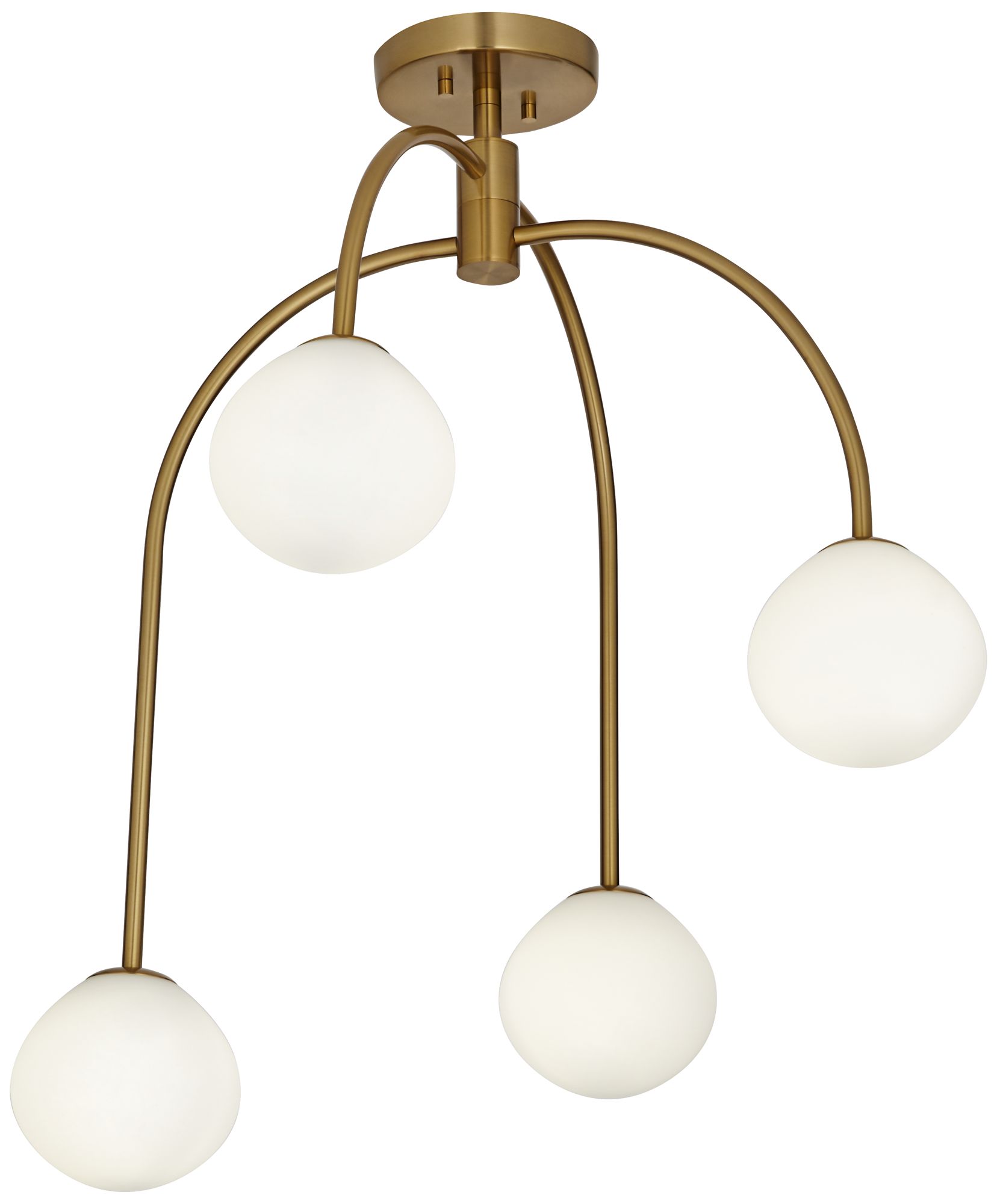 Possini Euro Shamar 26" Wide Warm Brass 4-Light Ceiling Light in scene