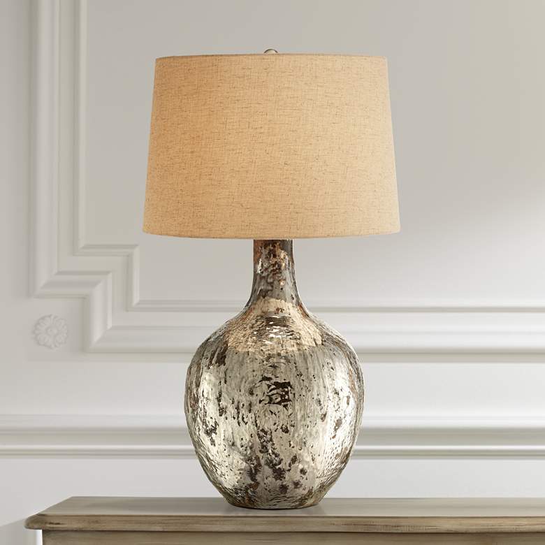 Image 1 Possini Euro Shea 32" High Urn Profile Modern Glass Table Lamp