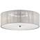 Possini Euro Sheer 16" Wide Silver Fabric Ceiling Light