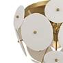 4_Possini Euro Shelly 15 1/2" Wide Gold with White Ceramic Ceiling Light more views