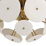 5_Possini Euro Shelly 15 1/2" Wide Gold with White Ceramic Ceiling Light more views