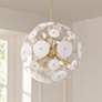 2_Possini Euro Shelly 23 1/2"W Gold and White Ceramic 8-Light Pendant