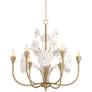 3_Possini Euro Shelly 28 1/2"W Gold and White Ceramic 6-Light Chandelier