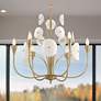 2_Possini Euro Shelly 28 1/2"W Gold and White Ceramic 6-Light Chandelier