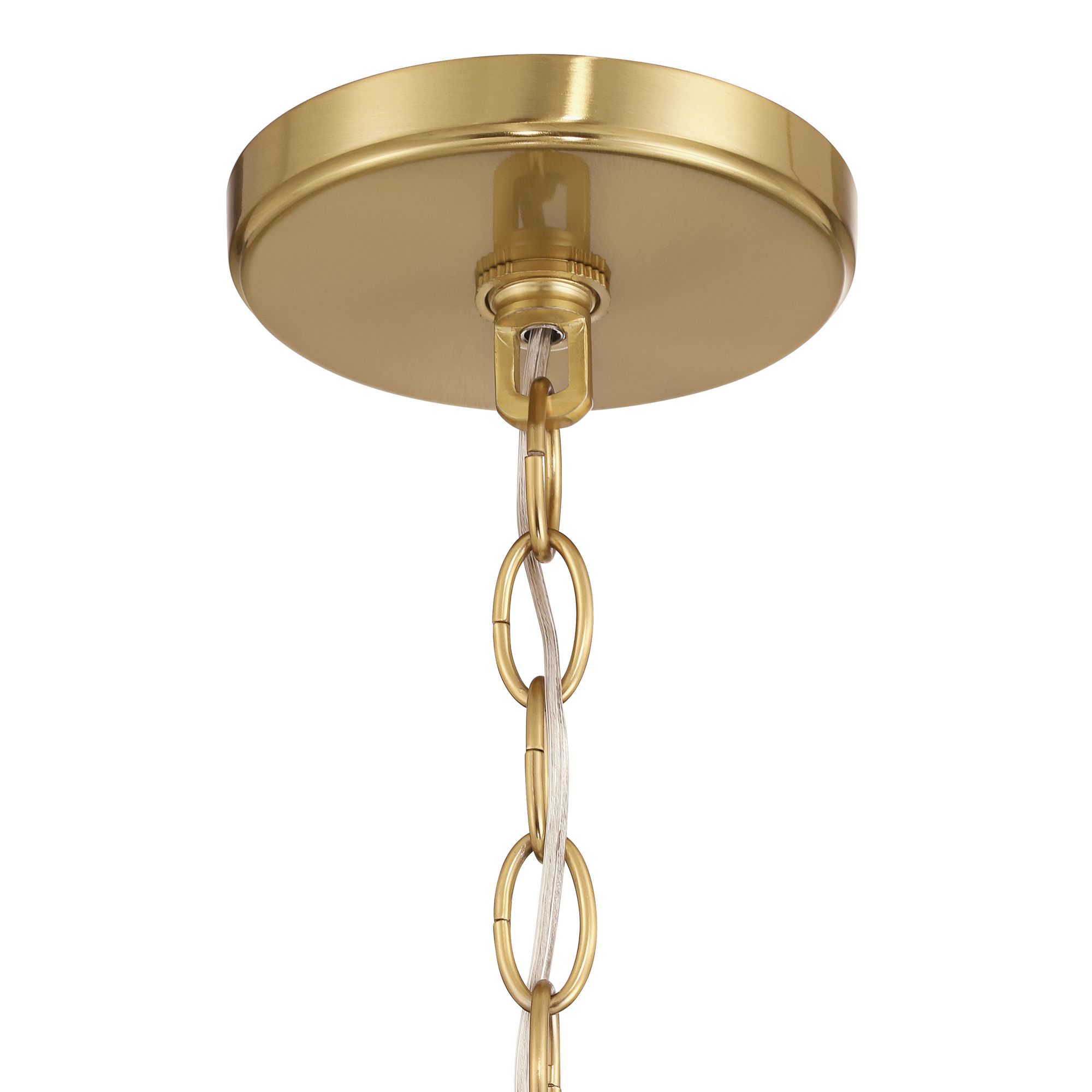 Watch A Video About the Shelly Gold with White Ceramic 6 Light Chandelier