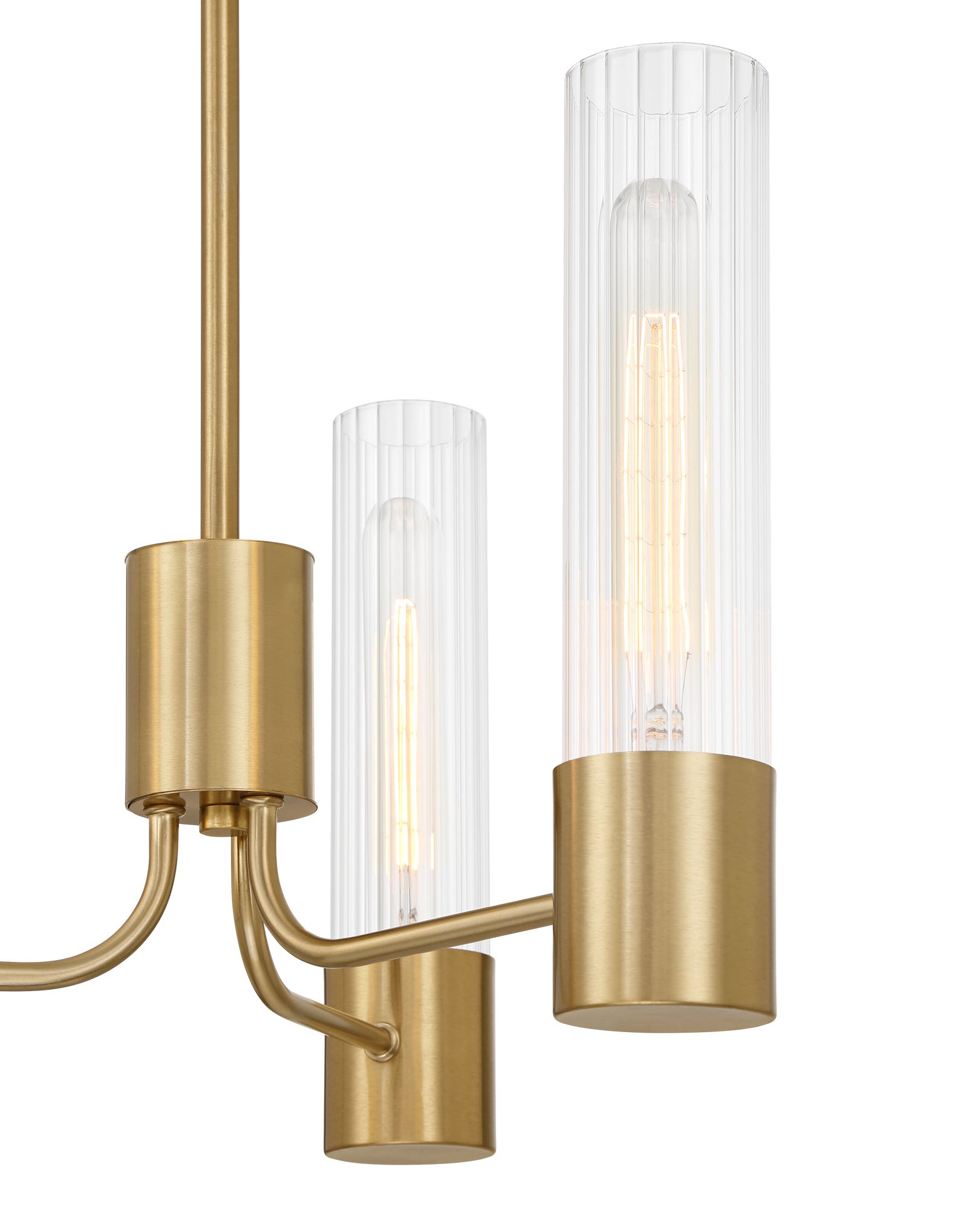 Image 3 Possini Euro Shelton 15" Wide Warm Brass 3-Light Chandelier more views