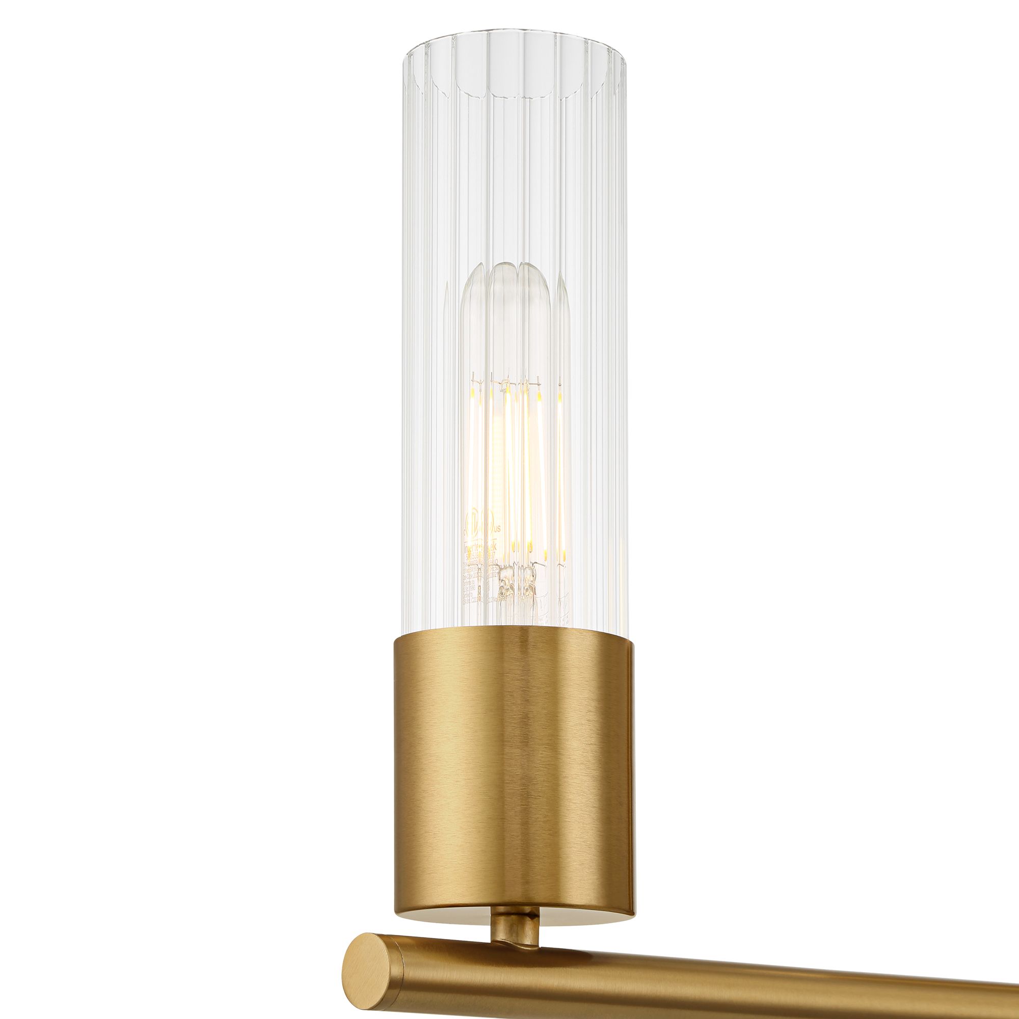 Image 3 Possini Euro Shelton 39 1/2" Wide Warm Brass 5-Light Island Chandelier more views