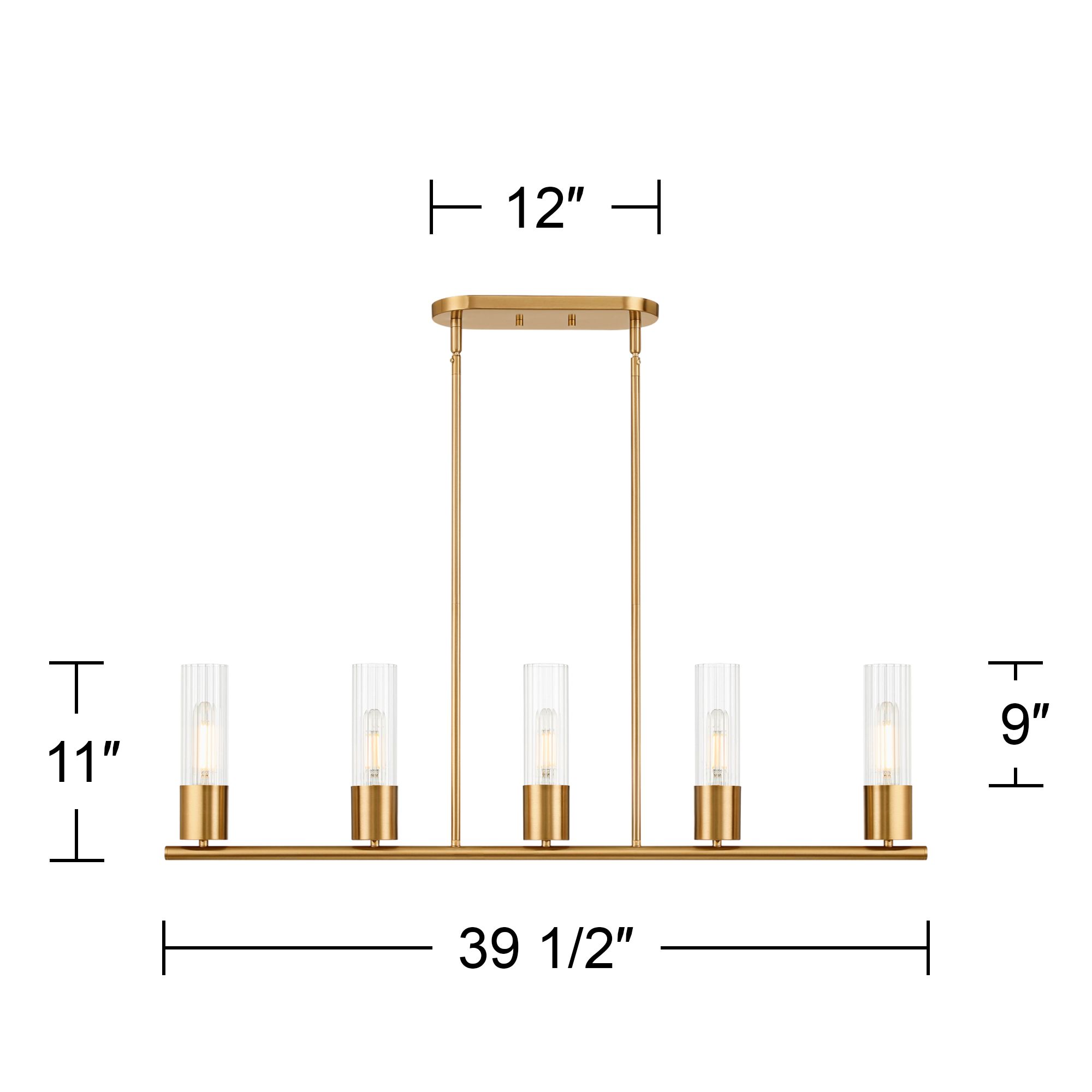 Watch A Video About the Camila Warm Brass 5 Light Island Chandelier