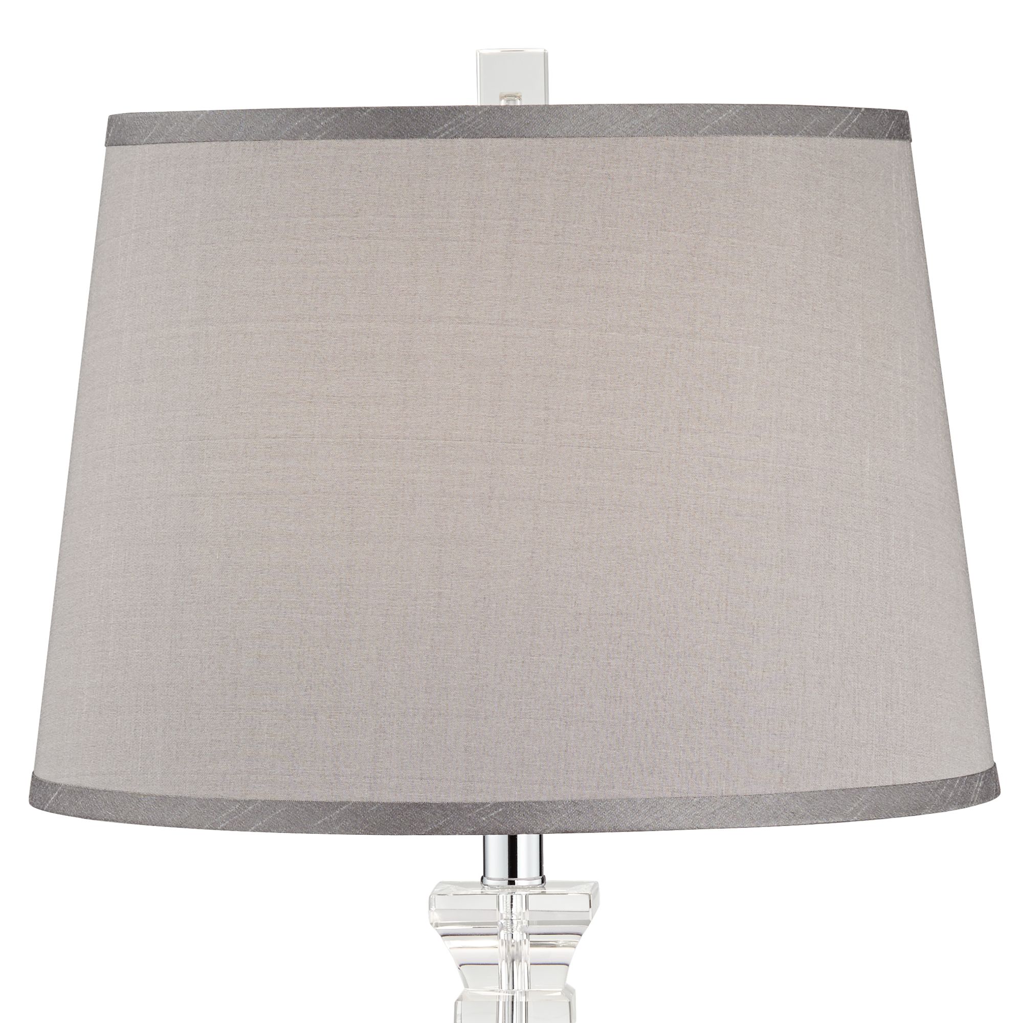 Image 4 Possini Euro Sherry 25" Crystal Table Lamp with Gray Shade more views