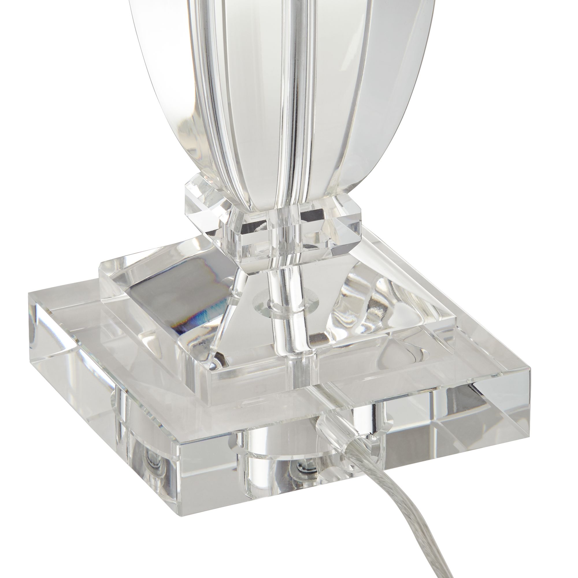 Image 7 Possini Euro Sherry 25" Crystal Table Lamp with Gray Shade more views