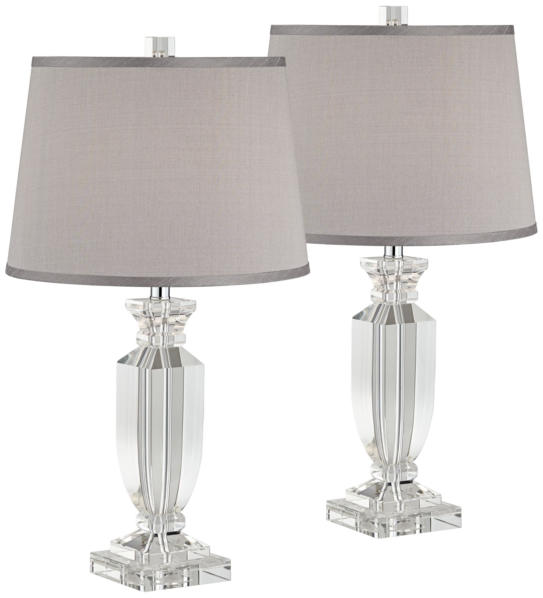 Image 2 Possini Euro Sherry 25" High Crystal Table Lamps Set of 2