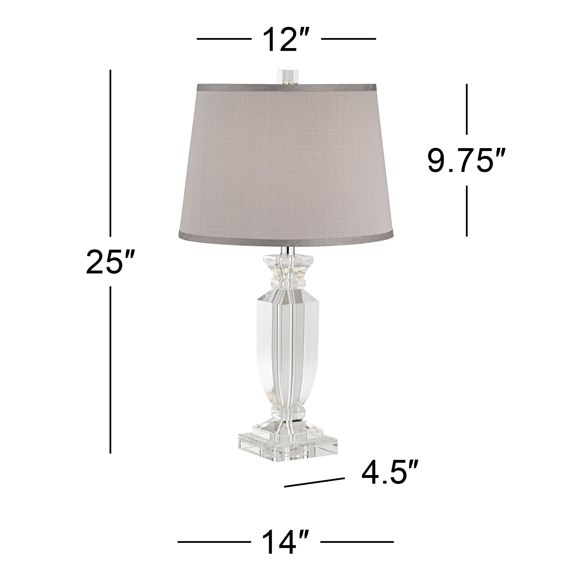 Possini Euro Sherry 25" High Crystal Table Lamps Set of 2