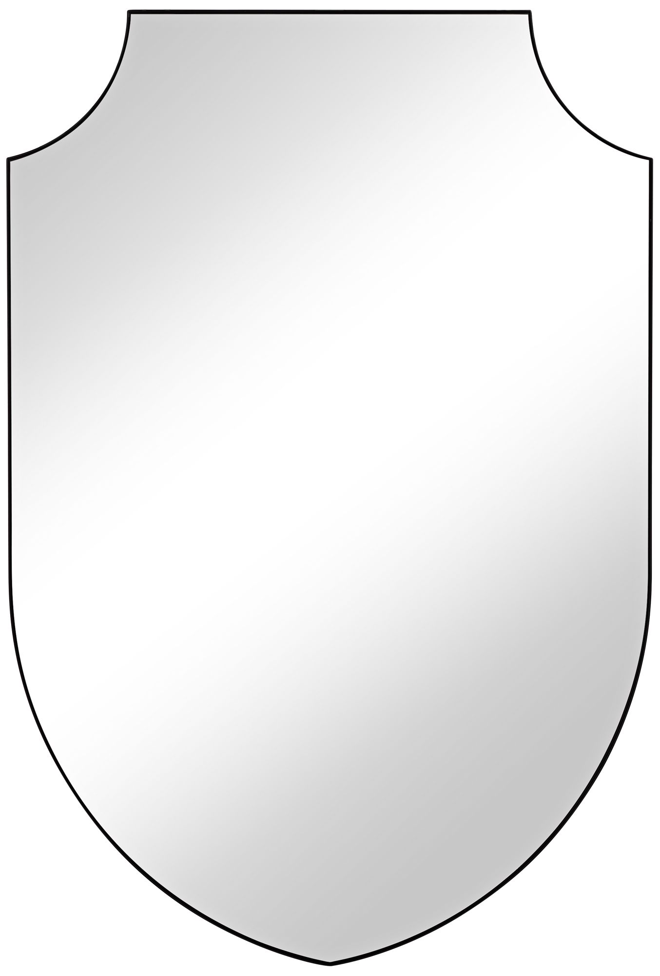 Image 2 Possini Euro Shield 21 1/2" x 31 3/4" Black Iron Wall Mirror