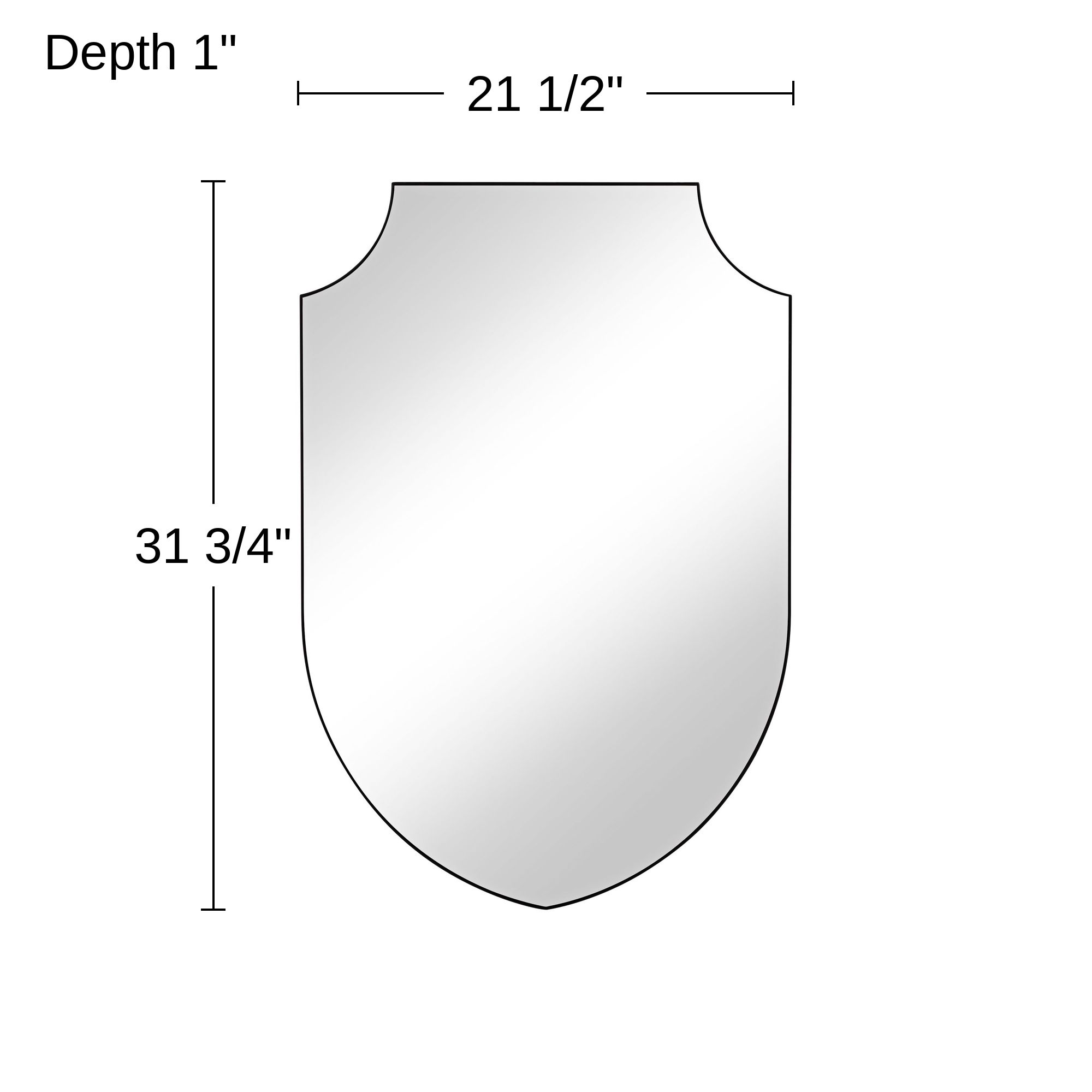 Image 7 Possini Euro Shield 21 1/2" x 31 3/4" Black Iron Wall Mirror more views
