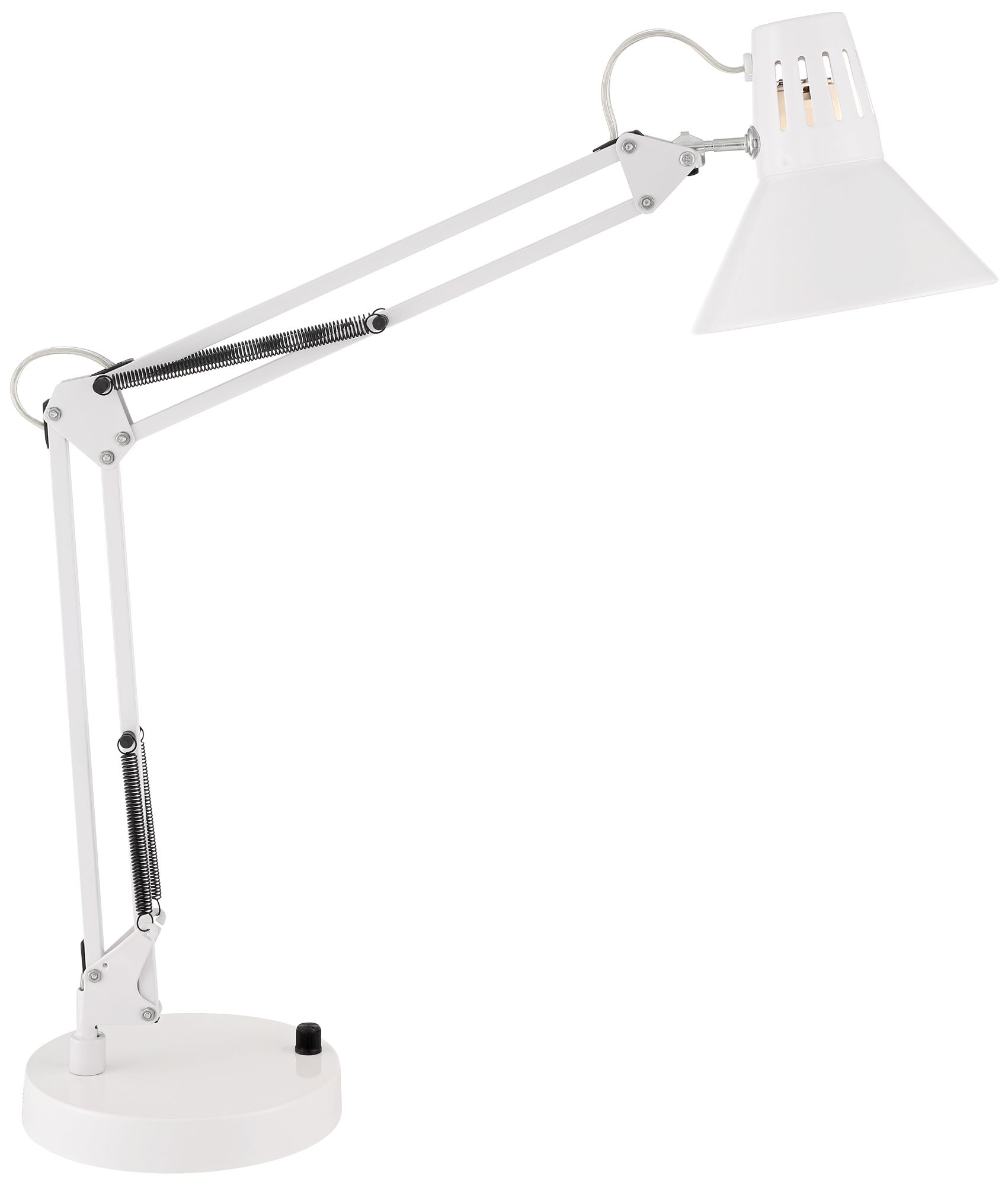 Possini Euro Shoup Adjustable Height White Finish Architect USB Desk Lamp
