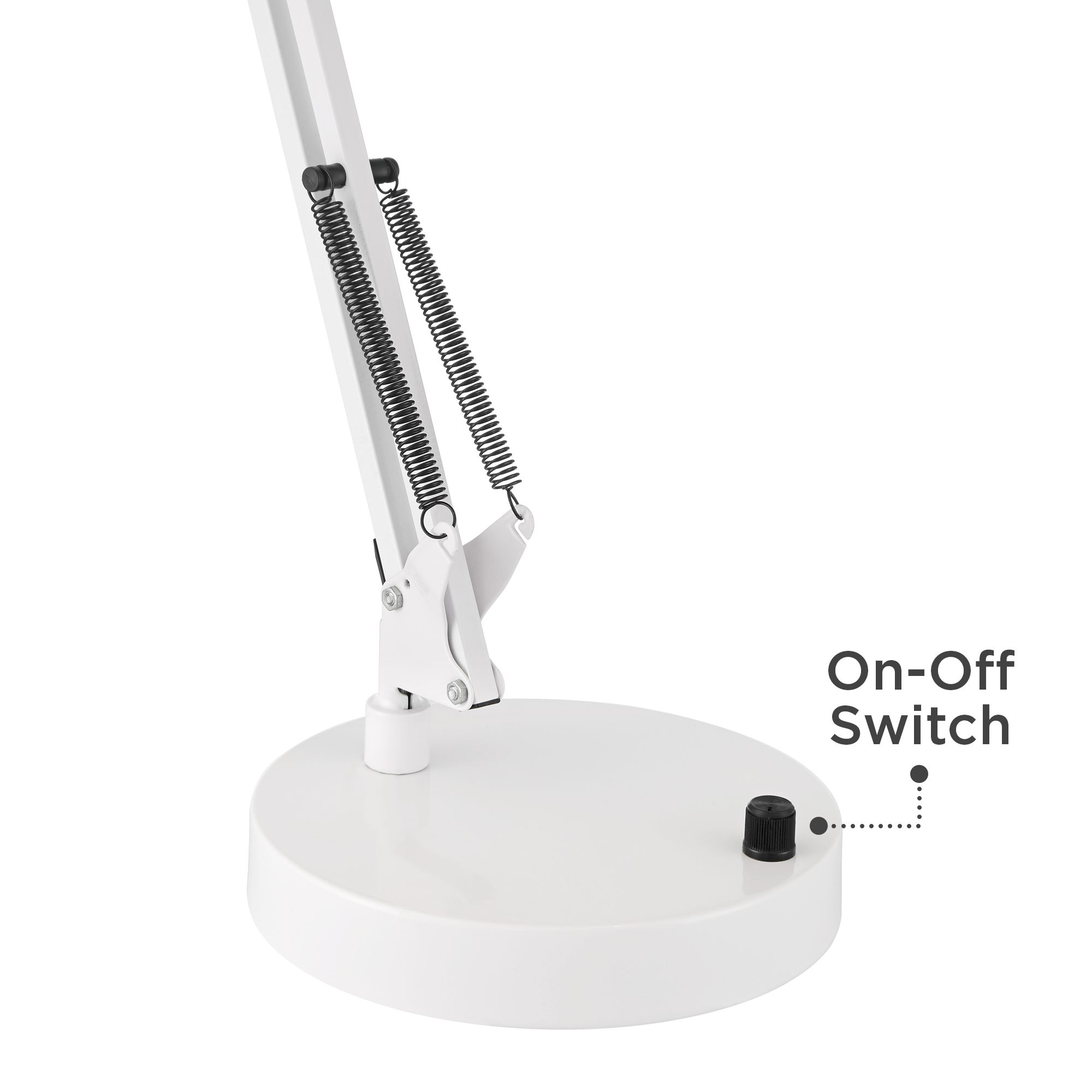 Image 6 Possini Euro Shoup Adjustable Height White Finish Architect USB Desk Lamp more views