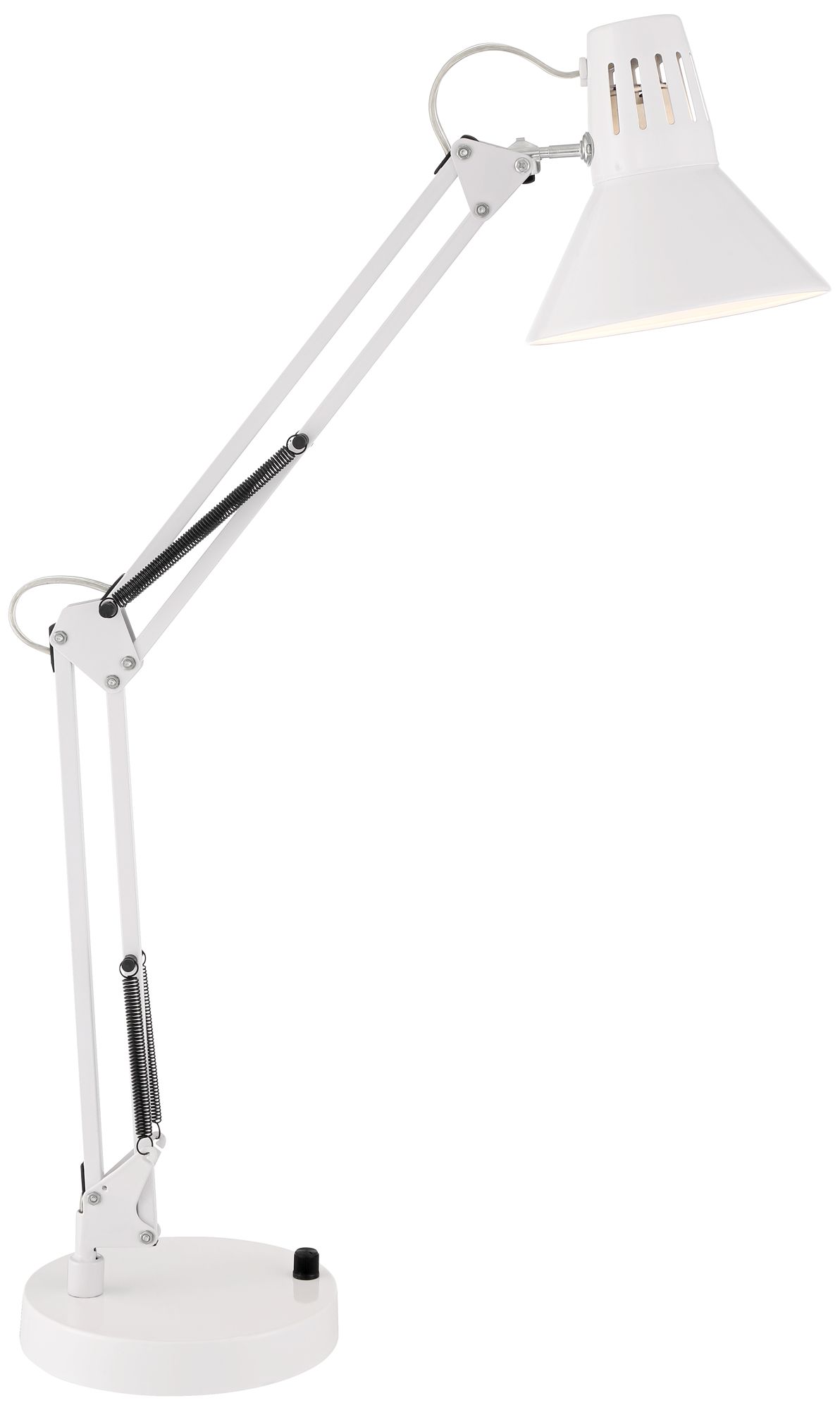 Possini Euro Shoup Adjustable Height White Finish Architect USB Desk Lamp
