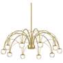 4_Possini Euro Showers 26"W Brushed Gold 10-Light LED Umbrella Pendant