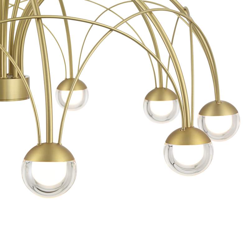 Image 4 Possini Euro Showers 26"W Brushed Gold 10-Light LED Umbrella Pendant more views