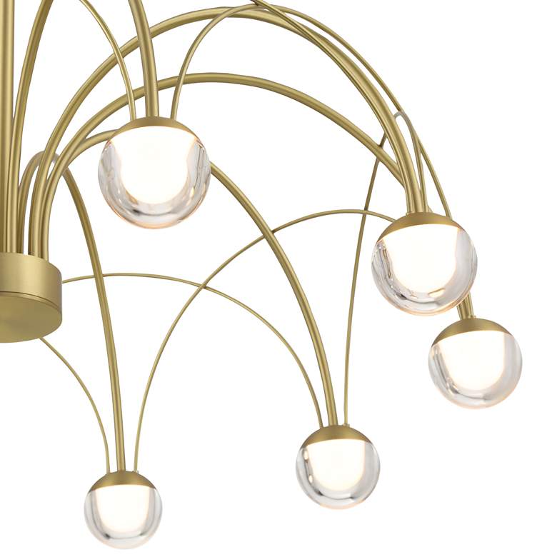 Image 5 Possini Euro Showers 26"W Brushed Gold 10-Light LED Umbrella Pendant more views