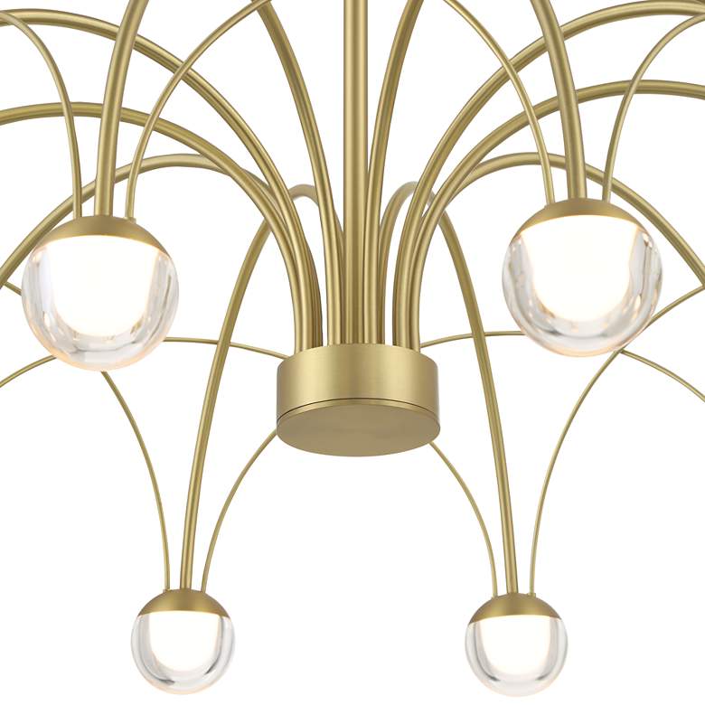 Image 6 Possini Euro Showers 26"W Brushed Gold 10-Light LED Umbrella Pendant more views