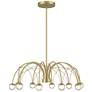 Watch A Video About the Showers 26 Wide Brushed Gold 10 Light LED Umbrella Pendant
