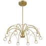 Watch A Video About the Showers 26 Wide Brushed Gold 10 Light LED Umbrella Pendant